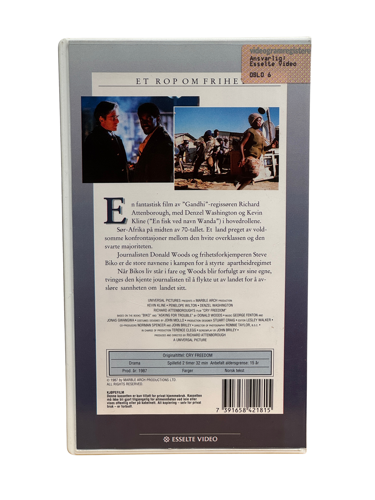 Et rop om frihet (1987) – VHS