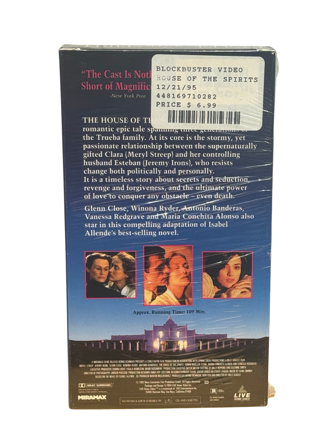 The House of the Spirits (1993) - VHS - OOP