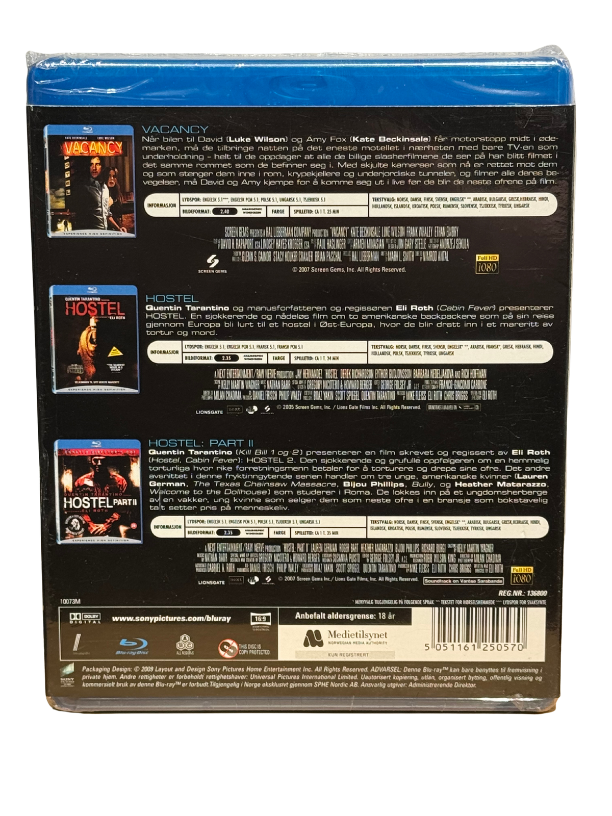 Horror 3 - Vacancy / Hostel / Hostel Part II (2005-2007) - Blu-ray