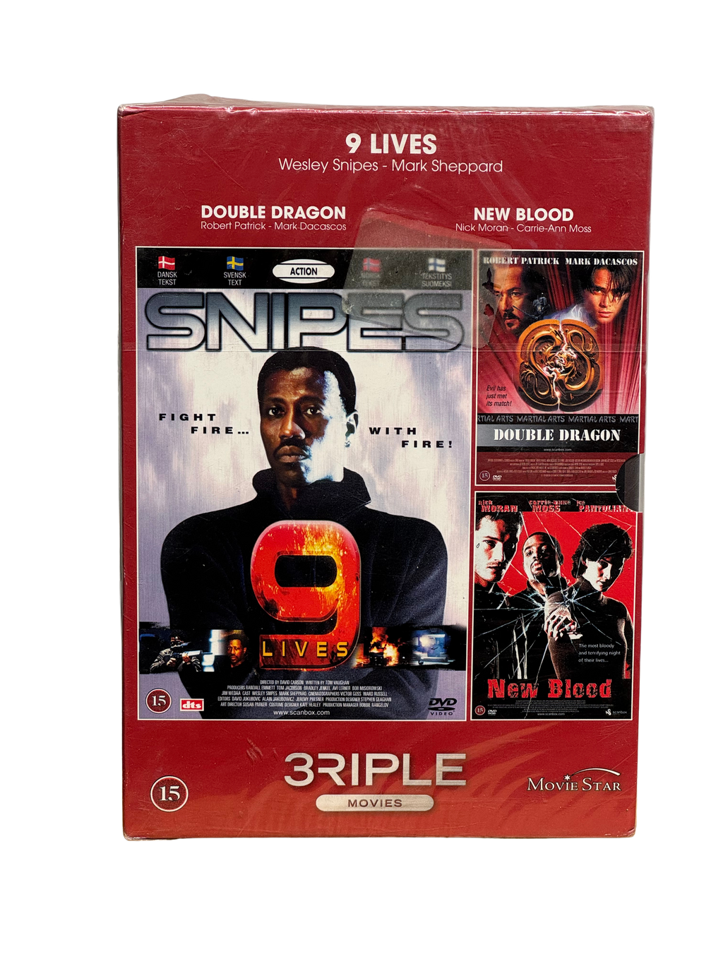 3ple Movies - Double Dragon / New Blood / 9 Lives (1994-2004) - DVD - OOP