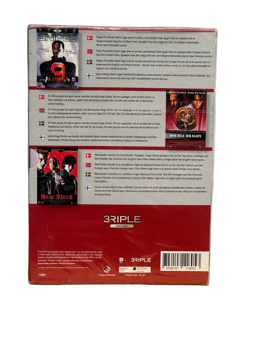 3ple Movies - Double Dragon / New Blood / 9 Lives (1994-2004) - DVD - OOP