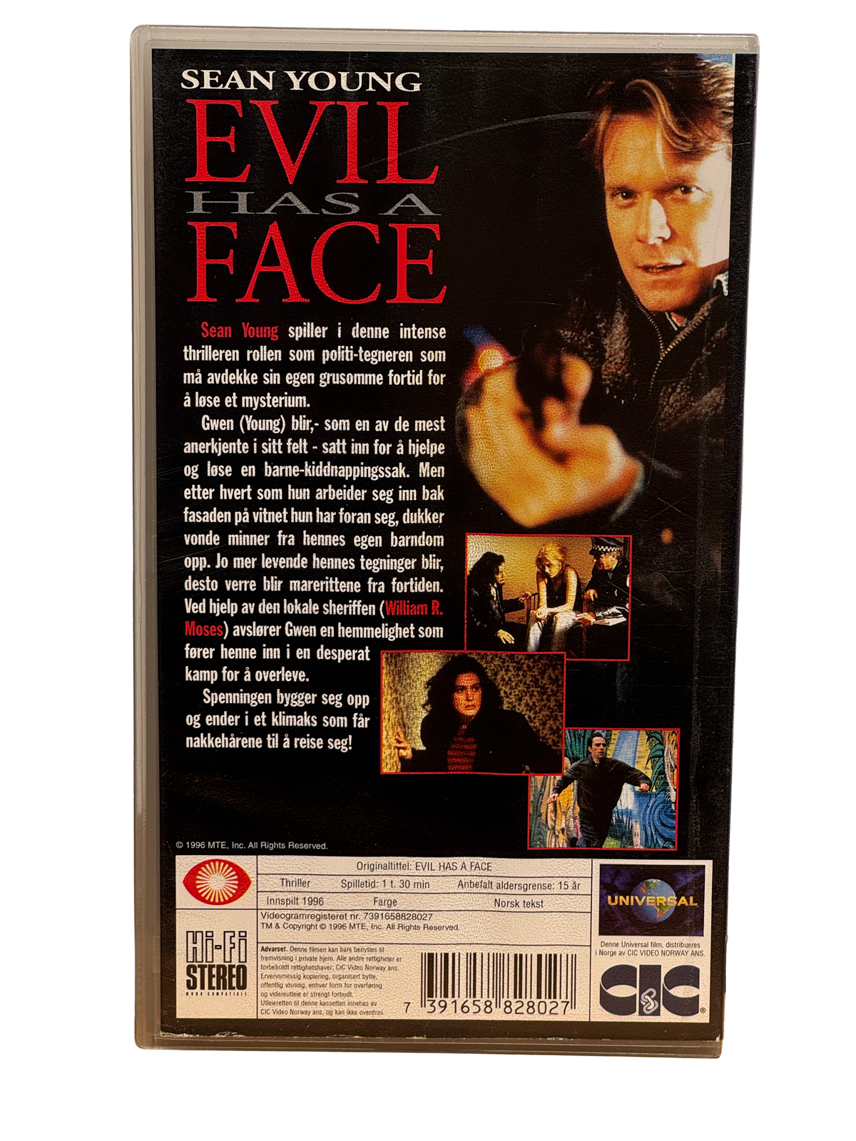Evil Has a Face (1996) - VHS - OOP - Brukt