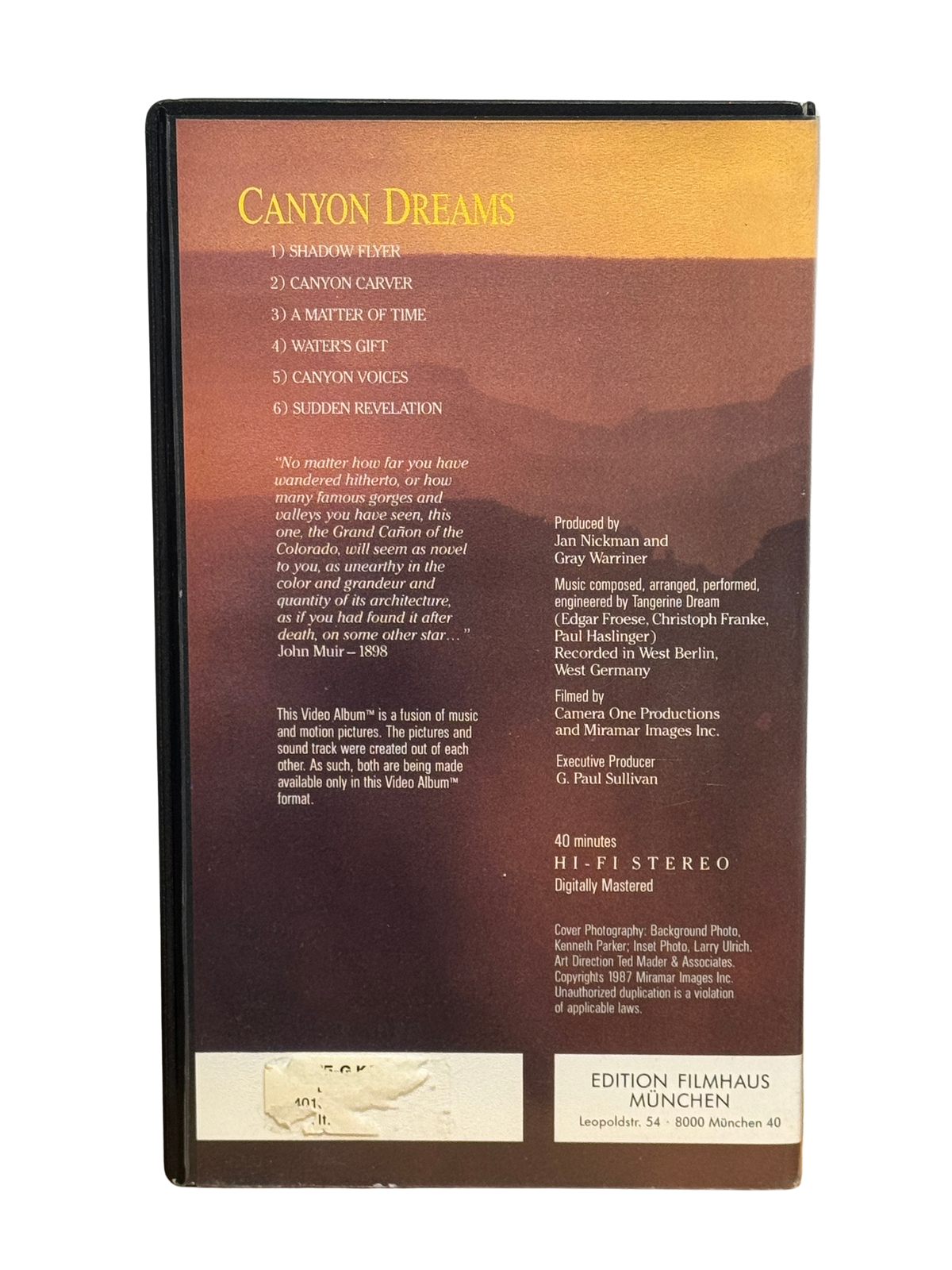 Canyon Dreams: The Grand Canyon (1987) - VHS - OOP - Brukt