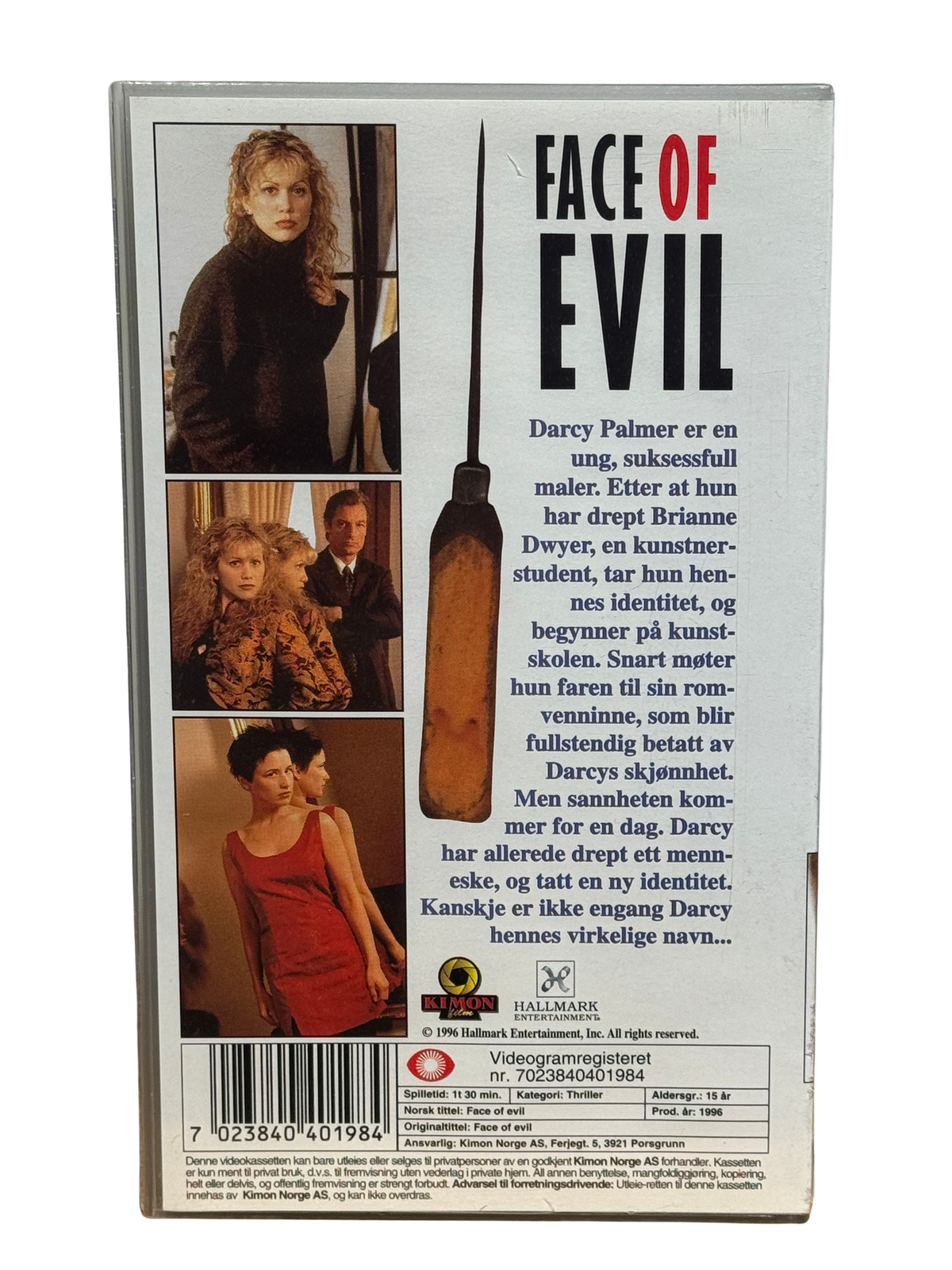 Face of Evil (1996) - VHS - OOP - Brukt